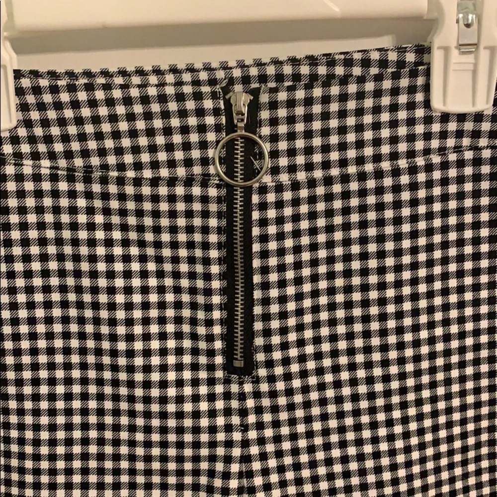 Gingham pants with zip - Picture 4 of 5